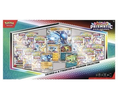 Prismatic Evolutions Lucario ex & Tyranitar ex Premium Collection