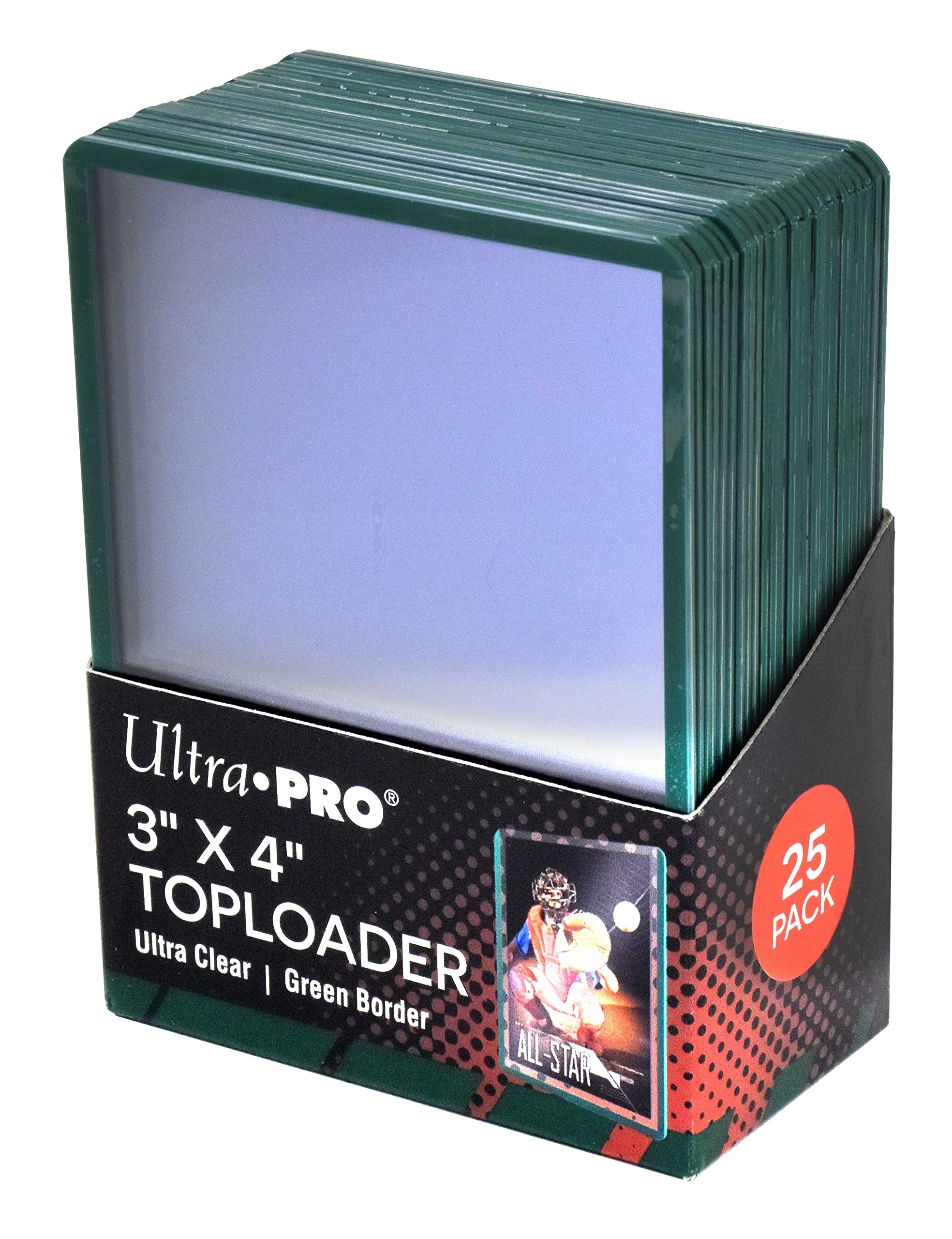 Ultra Pro Green Border 3x4 Toploaders (25 Count)